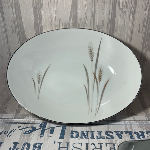 Platinum Wheat Fine China Vintage 3 Piece Set Gravy Boat Creamer & Fruit Bowl - Picture 2 of 11